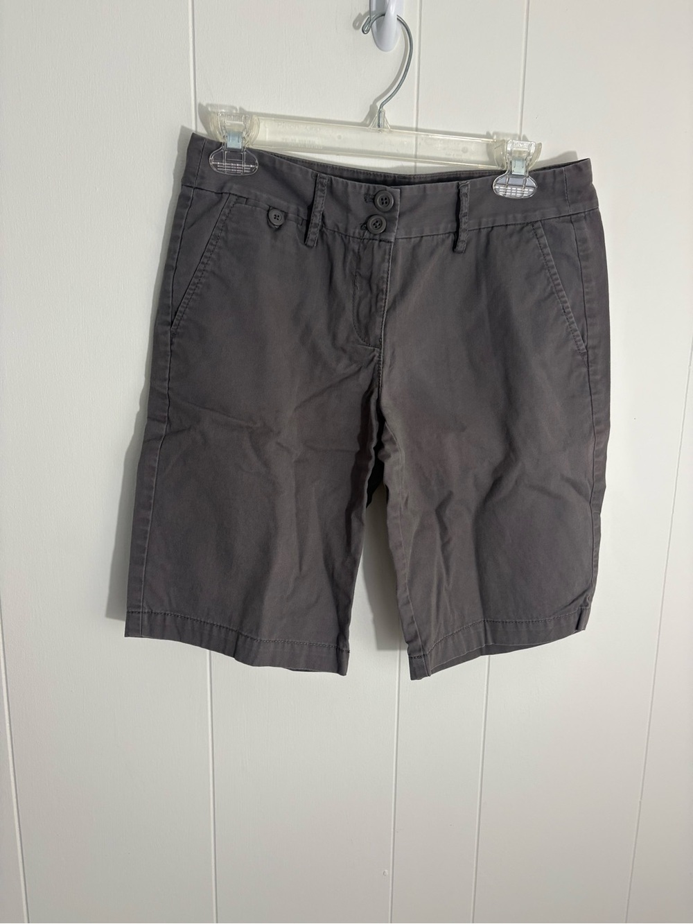 LOFT Charcoal Gray Bermuda Shorts - Classic Casual